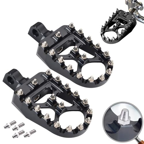 Offroad CNC Wide Foot Pegs for Harley Sportster Iron 883 Dyna Fatboy,360 Black
