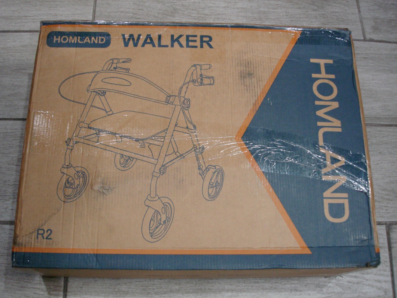 NEW Homland R2-RD 4wheel Rollator Folding Walker with Padded Seat
