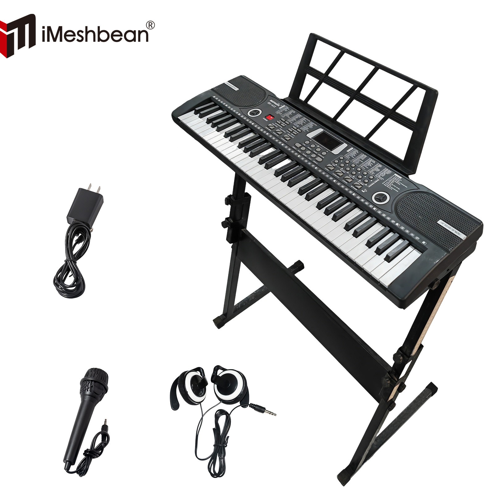 61 Key Electronic Keyboard Piano Stand & Headphone,Microphone, Beginners Set