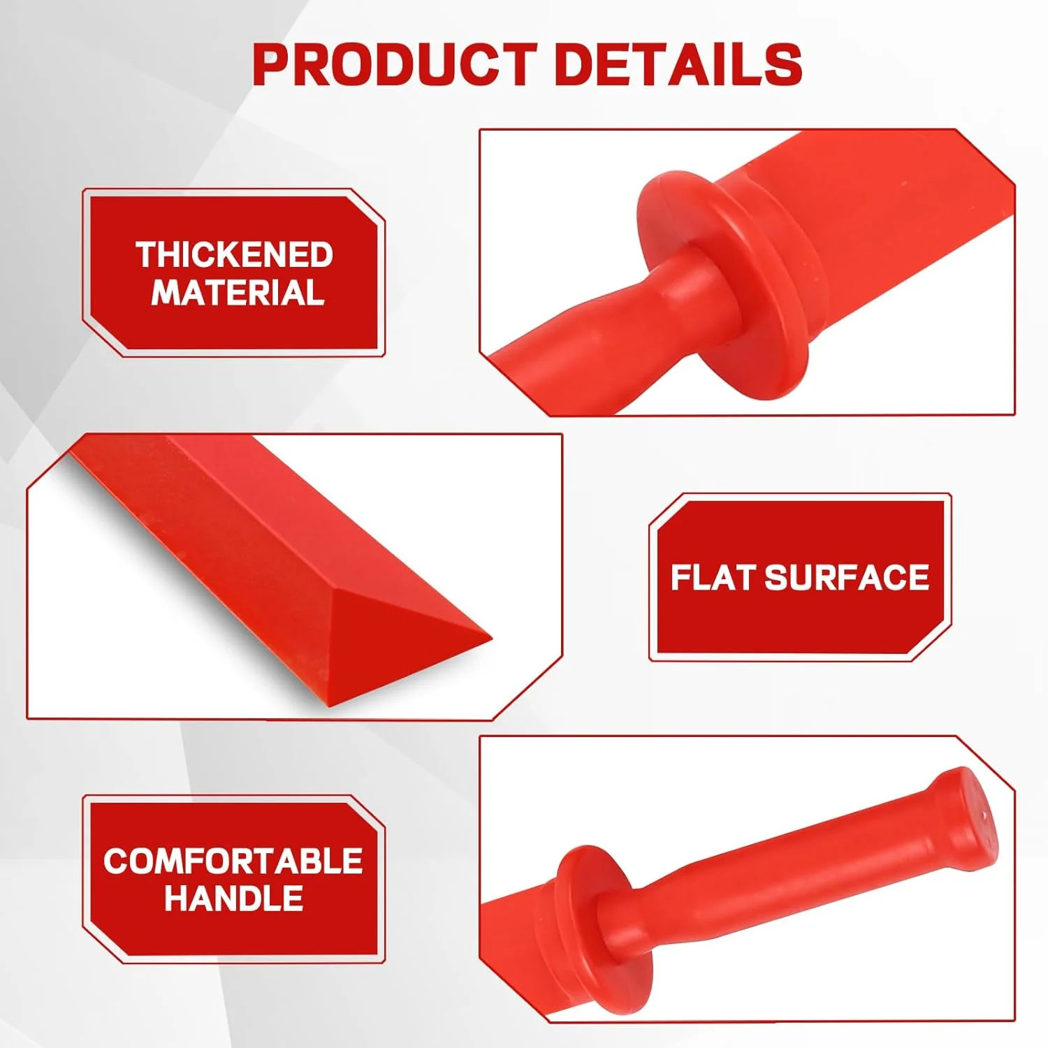 Plastic Chisel Scraper, 1-1/2" Non-Marring Plastic Scraper Tool, Chemical-Resist