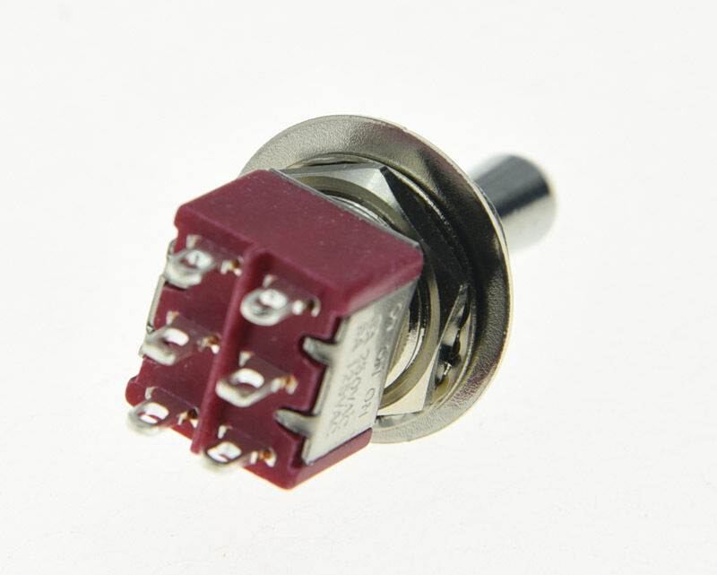 Guitar DPDT 3 Way ON/ON/ON Toggle Switch Sealed Fat Bat Toggle Amplifier Switch
