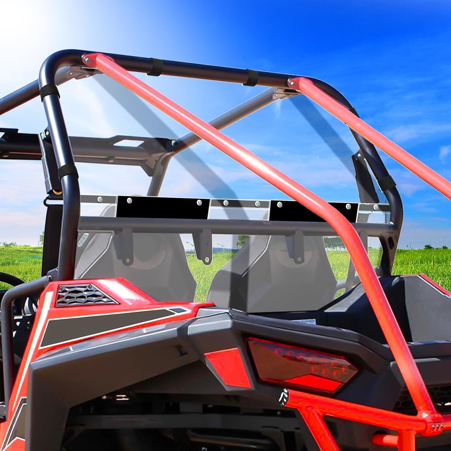 UTV Rear Windshield Back Windsreen for Polaris RZR XP 1000/XP 4 1000 /XP 4 Turbo