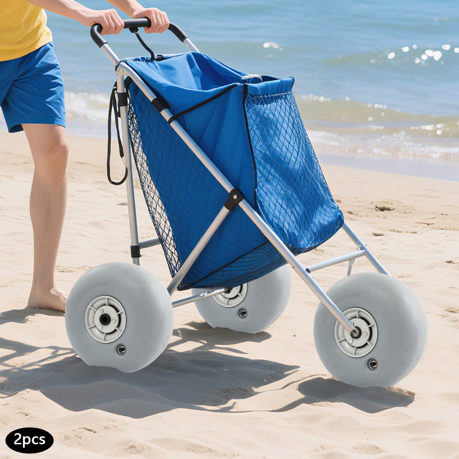 Balloon Beach Sand Tire, Beach Balloon Wheel, 2pcs Beach Cart Tires