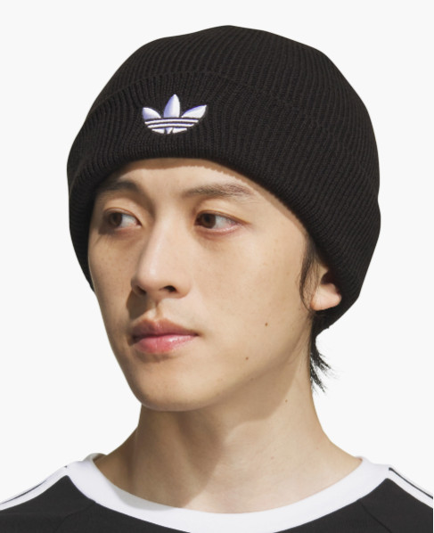 ADIDAS ORIGINALS UNISEX BEANIE TREFOIL JL1081 Black/White New with Tags