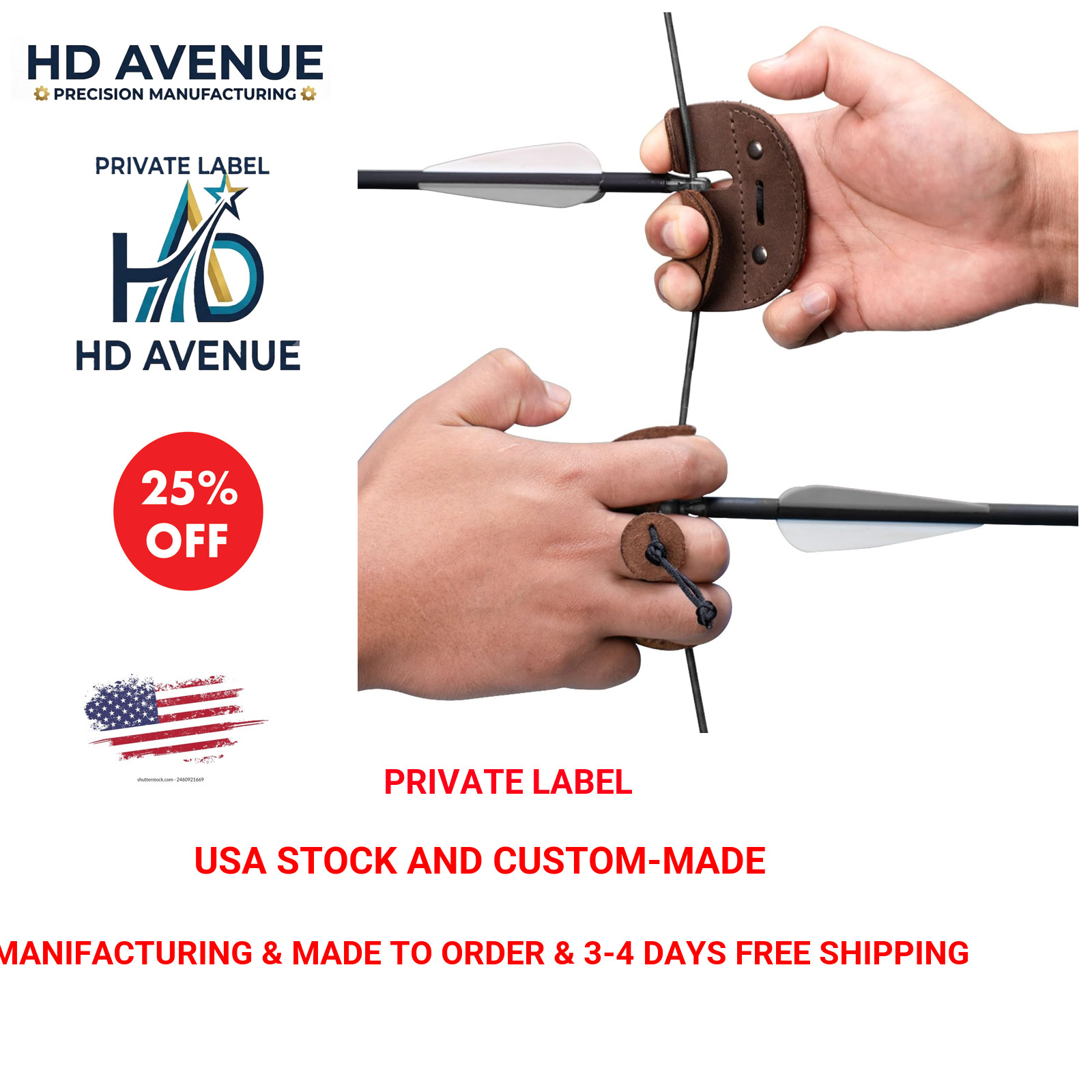 Archery Finger Tab Leather Recurve Bows Shooting Practice Gear Full Grain