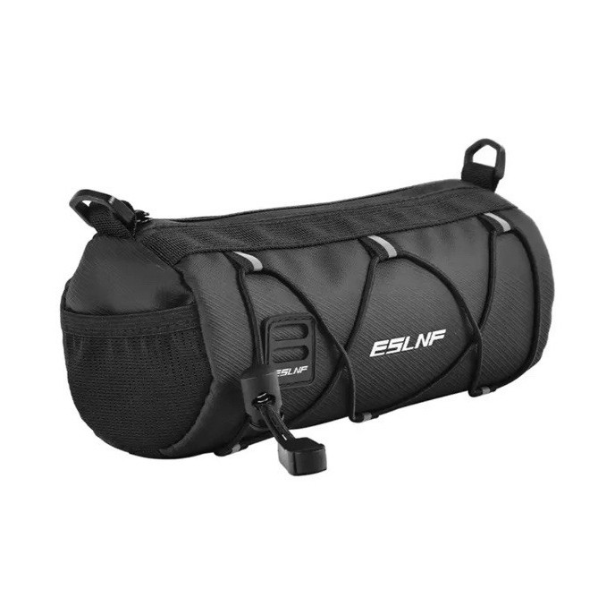 Black Fabric Handlebar Bag High Capacity Cycling Storage