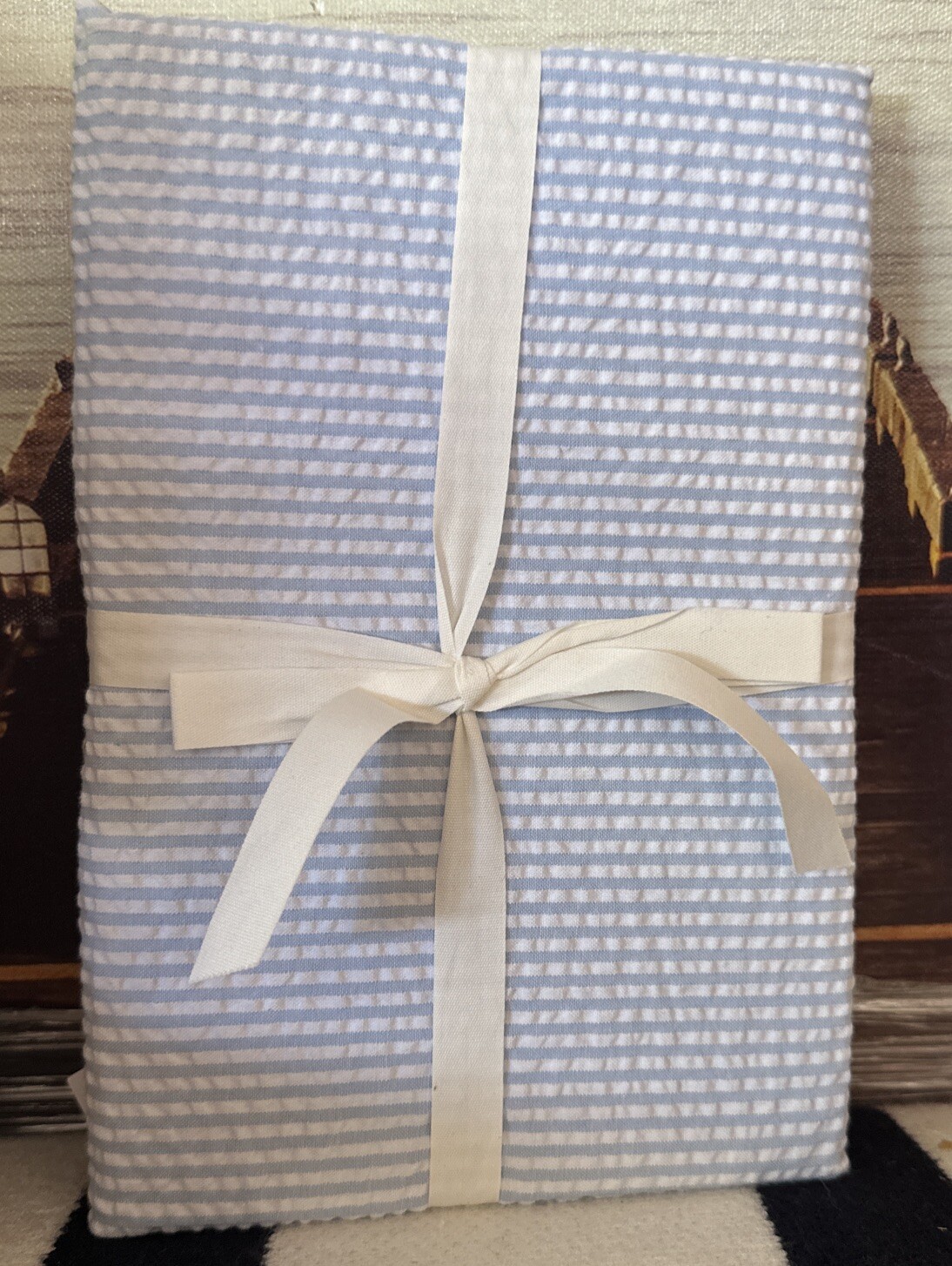 Aqua Seersucker Decorative Sham-Blue 🏭