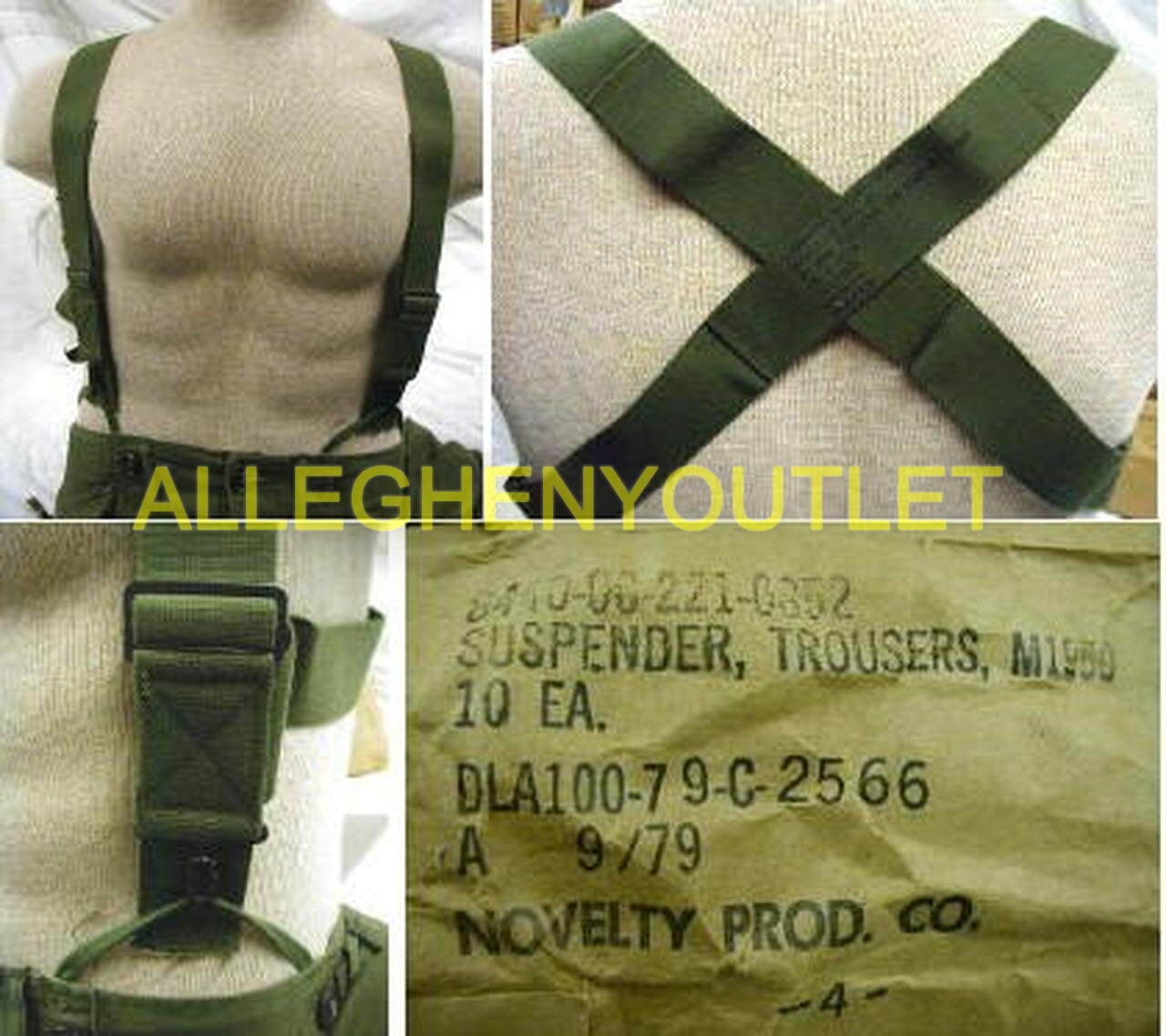 LOT of 2 US MILITARY ARMY USMC OD TROUSER PANT SUSPENDERS M1950 BDU ACU DCU NEW