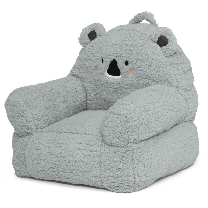 Cozy Plush Kids Chair Soft Foam Animal Print Armchair Ideal Toddlers Playroom US