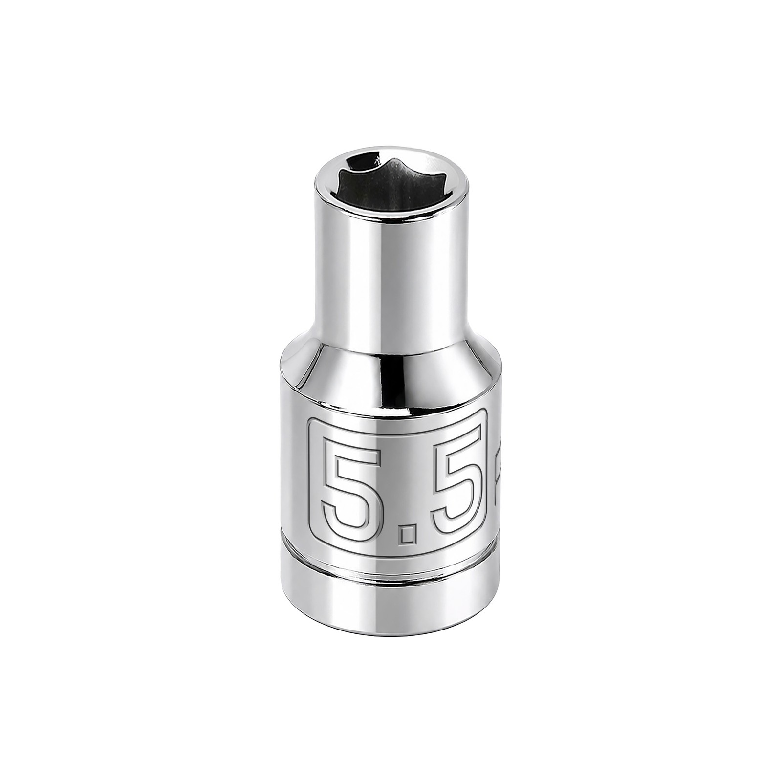 Powerbuilt 1/4 Inch Drive x 5.5 MM 6 Point Shallow Socket - 648282