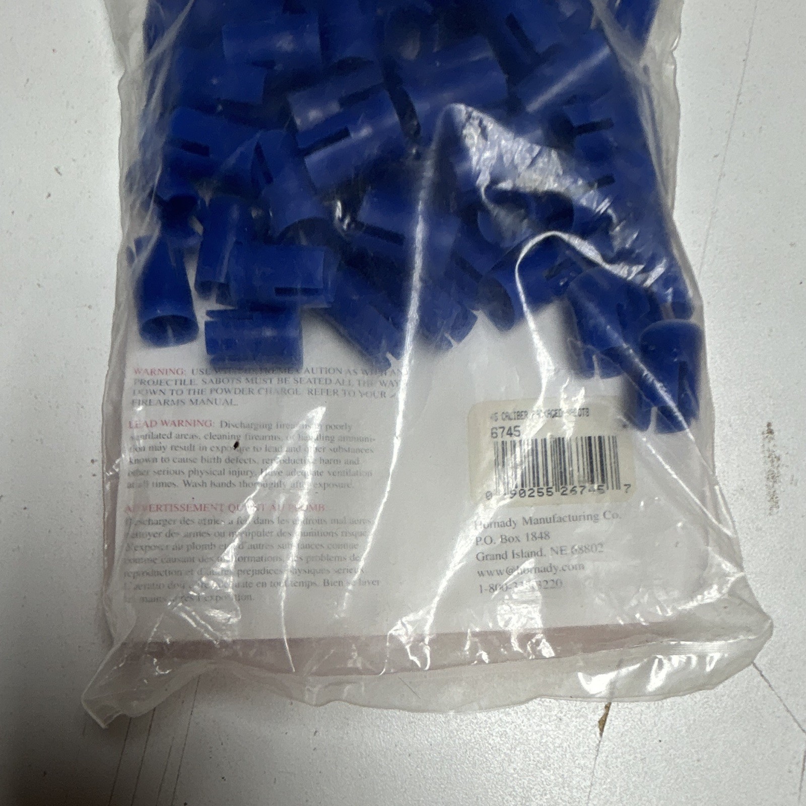 Hornady Sabots 45 Caliber #6745 Blue 63 pcs