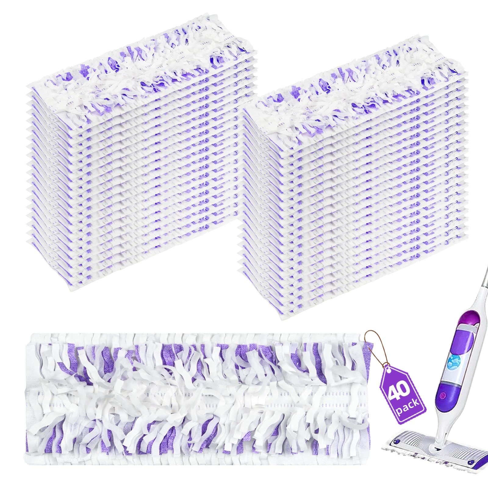 40 Count Disposable Power Mop™ Refills Compatible with Swiffer® Power Mop™, P...
