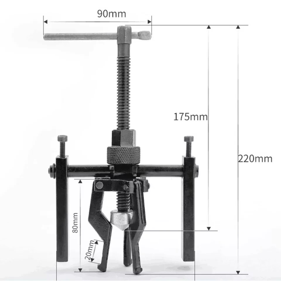 3 JAW INNER BEARING PULLER CAR MOTORCYCLE BUSHING REMOVAL EXTRACTOR HAND TOOL