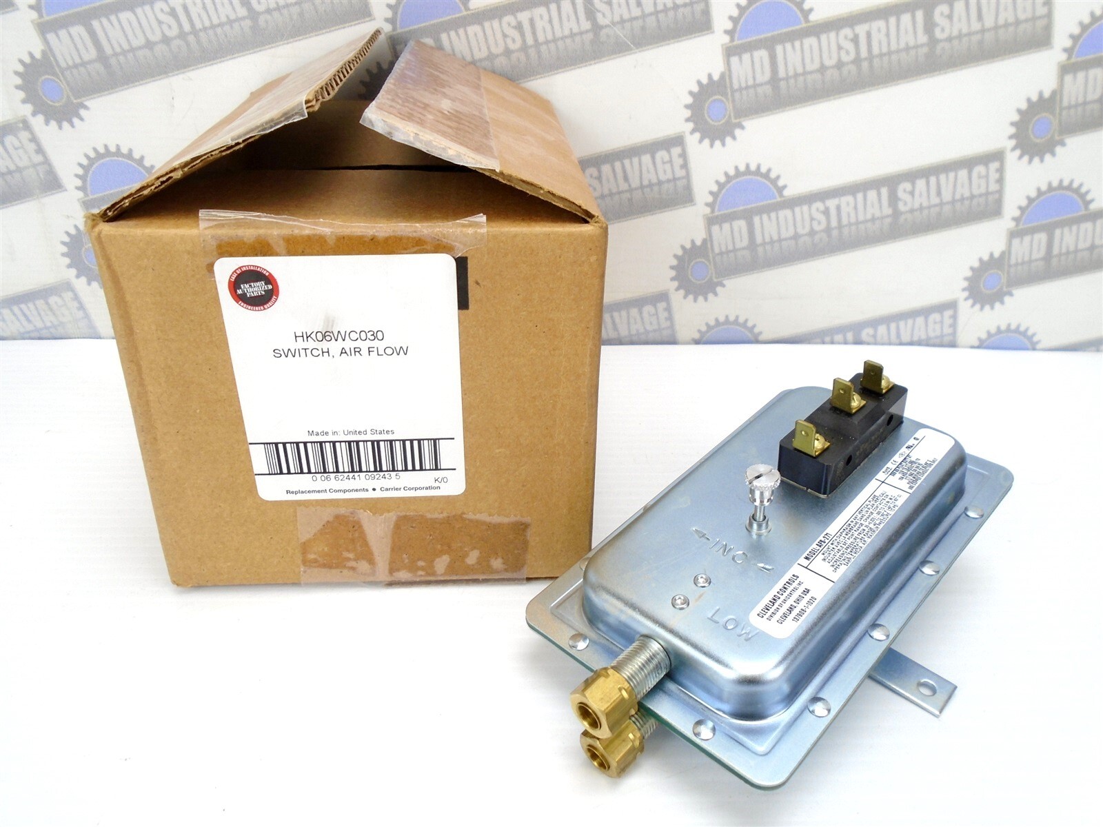 Factory Authorized - HK06WC030 - .05-2.0" WC SPDT Air Flow Switch HFS-271 -(NEW)