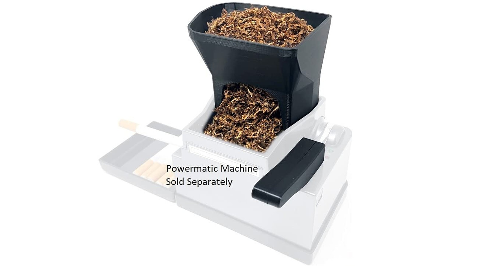 Ergo 3D Tobacco Hopper and EZ Handle Accessory for Powermatic 2 and 2+ Electr...