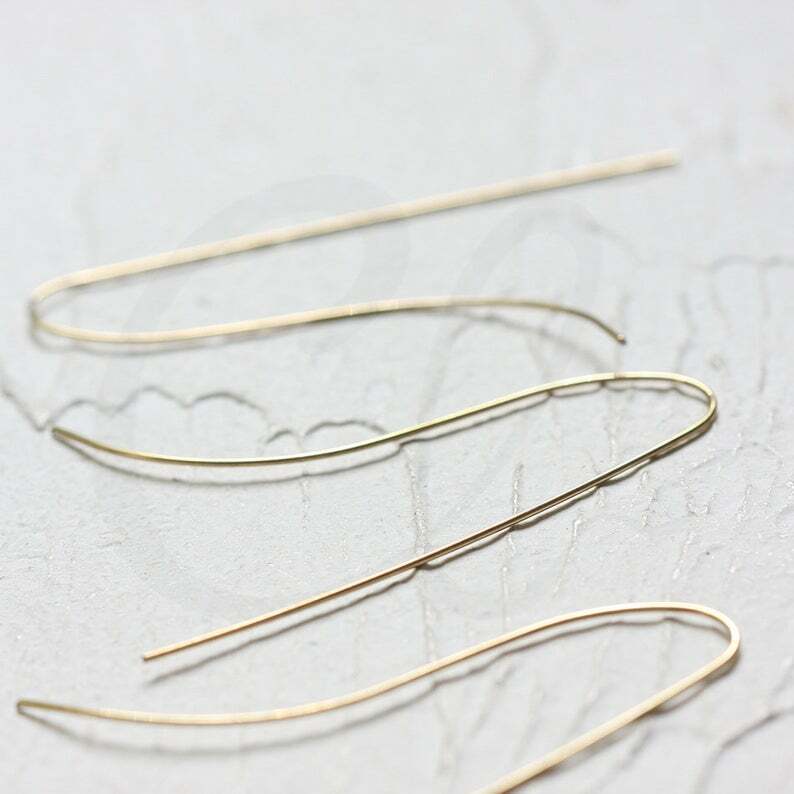 30 Pieces Brass on Steel Earring Finding-Earring Wire 60x42mm (CW-4297C)