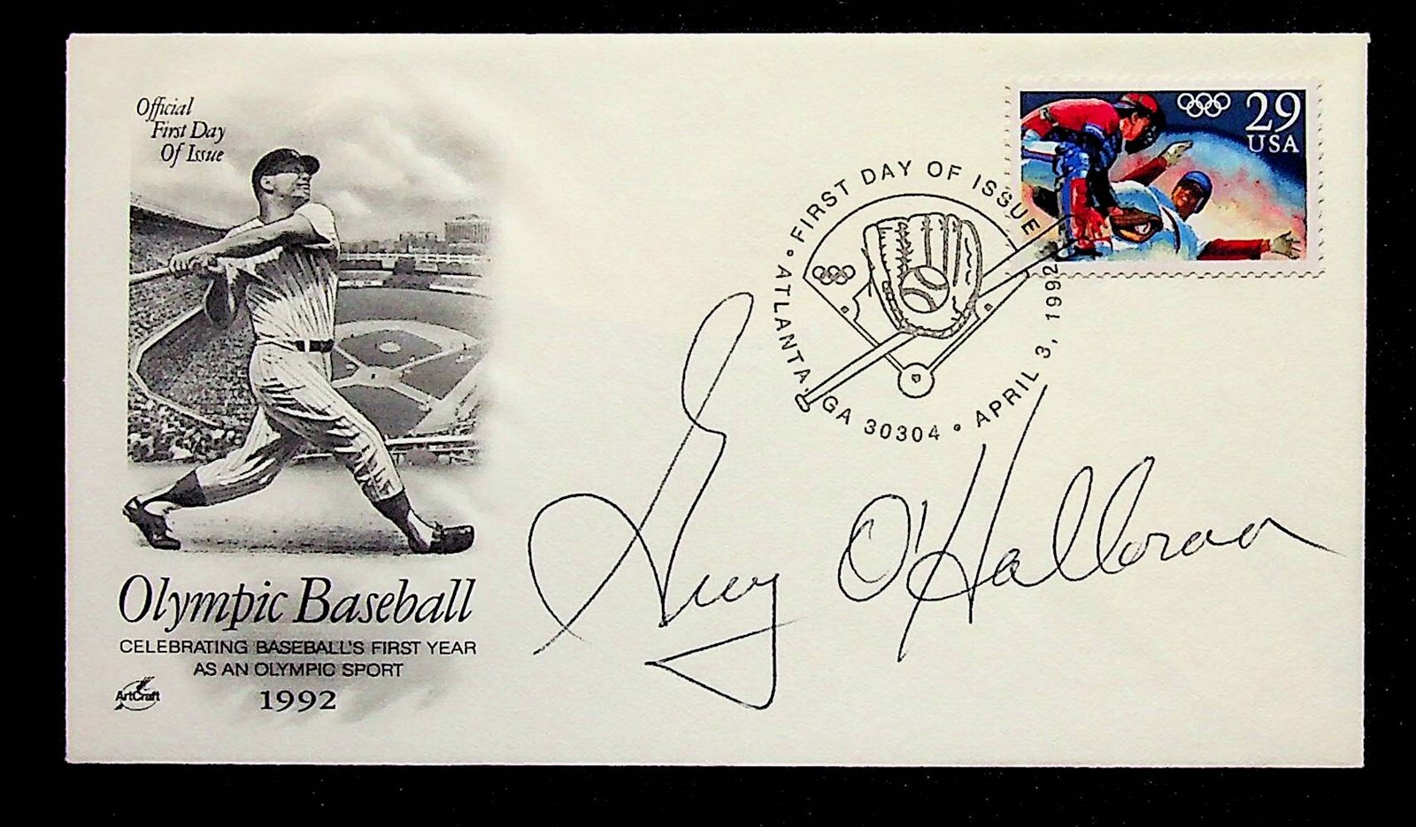 Greg O'Halloran Signed FDC First Day Baseball Cover Knoxville Blue Jays 1992