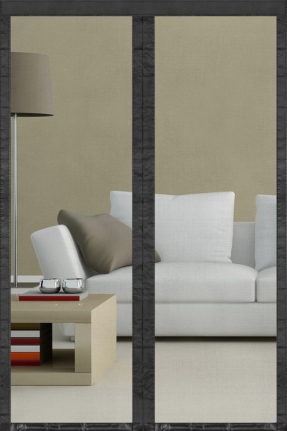 Durable Magnetic Fiberglass Screen Door - 36x80 Inch, Easy Install, Bug Proof