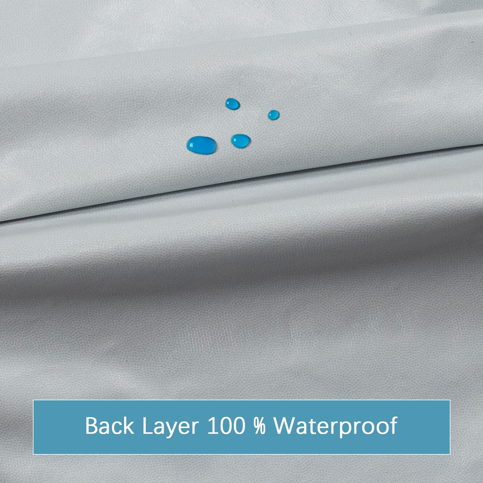 Queen Mattress Protector Waterproof, 60" x 80", Grey