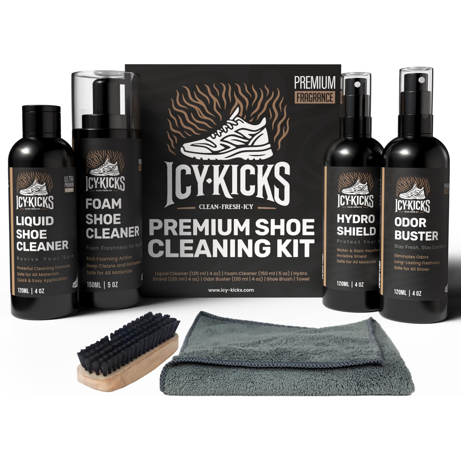 ICYKICKS 6-in-1 Premium Sneaker Cleaning Kit | Deep Clean, Protect & Refresh