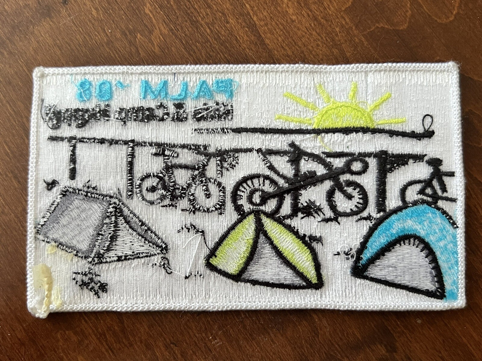 PALM '08 Patch - Ride & Camp Happy! Cycling Biking Camping