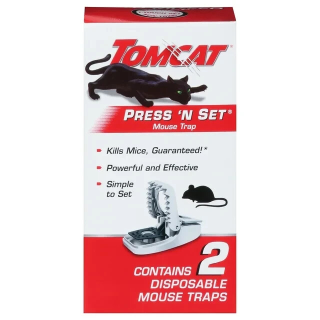 Tomcat 3610110 Press 'N Set Mouse Trap, 2-Pk