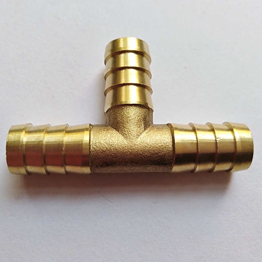 1/2" HOSE BARB TEE Brass Pipe 3 WAY T Fitting Thread Gas Fuel Water Air M665