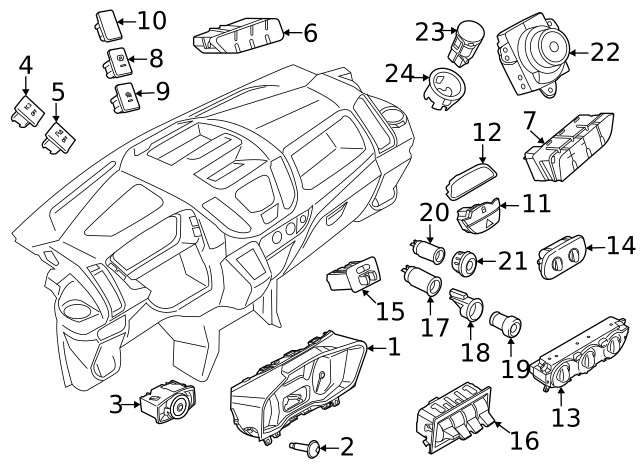 Genuine Ford 12 Volt Accessory Power Outlet Cover BK2Z19A487A