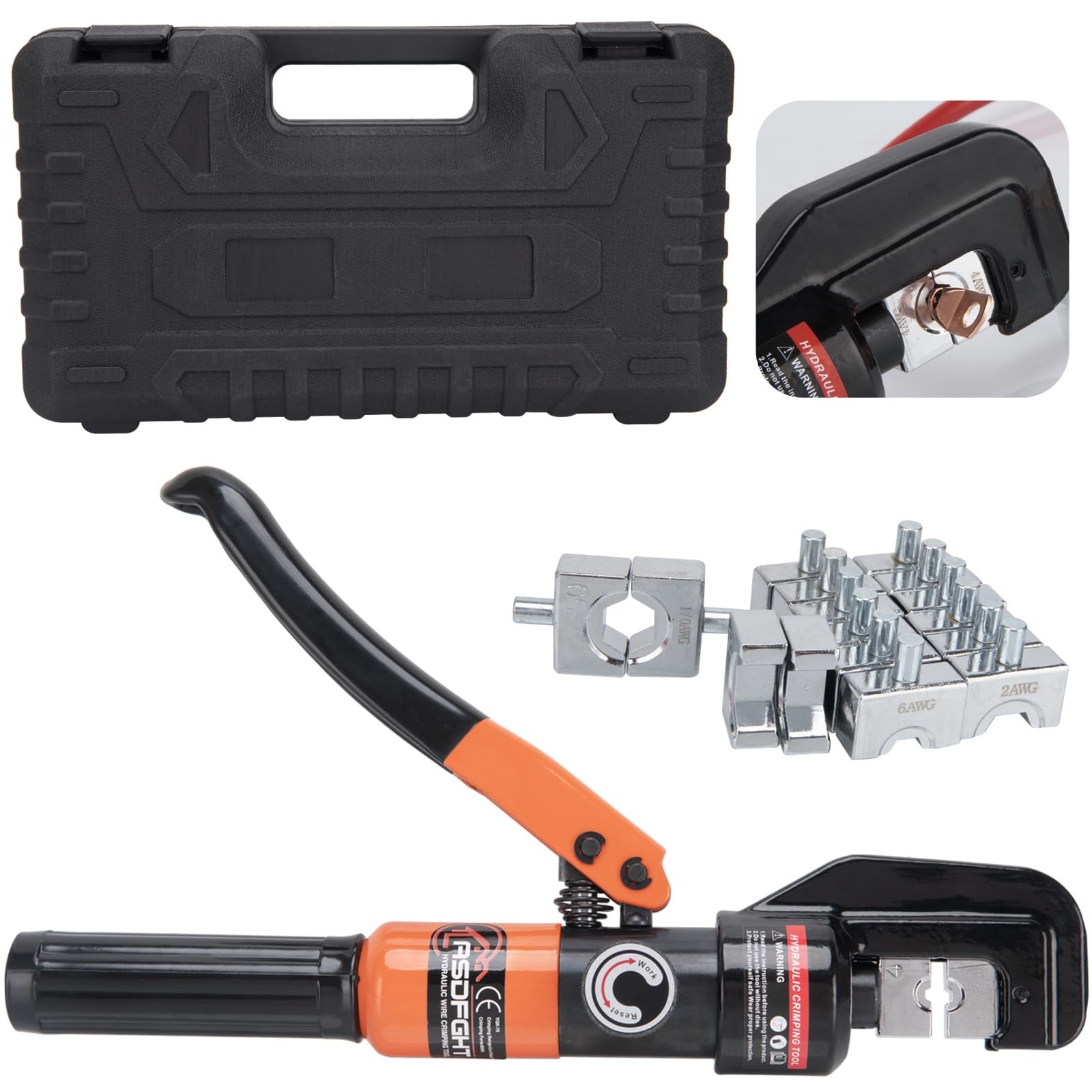 Hydraulic Crimping Tool, Hydraulic Wire Crimping Tool | 12 AWG to 2/0 Gauge |...