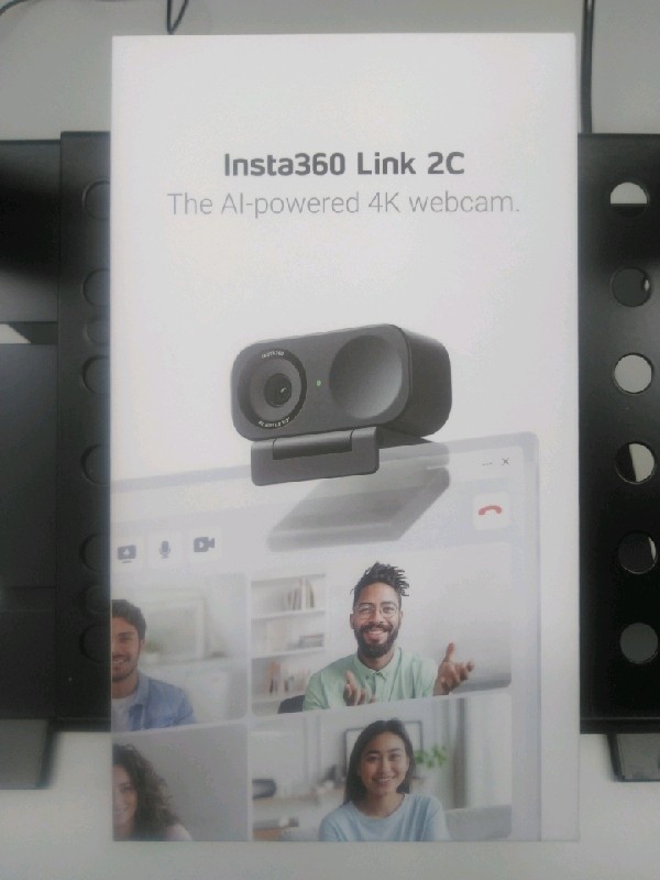Insta360 Link 2C AI 4K Webcam Black 1/2" Sensor Noise-Cancelling Mic for Mac PC