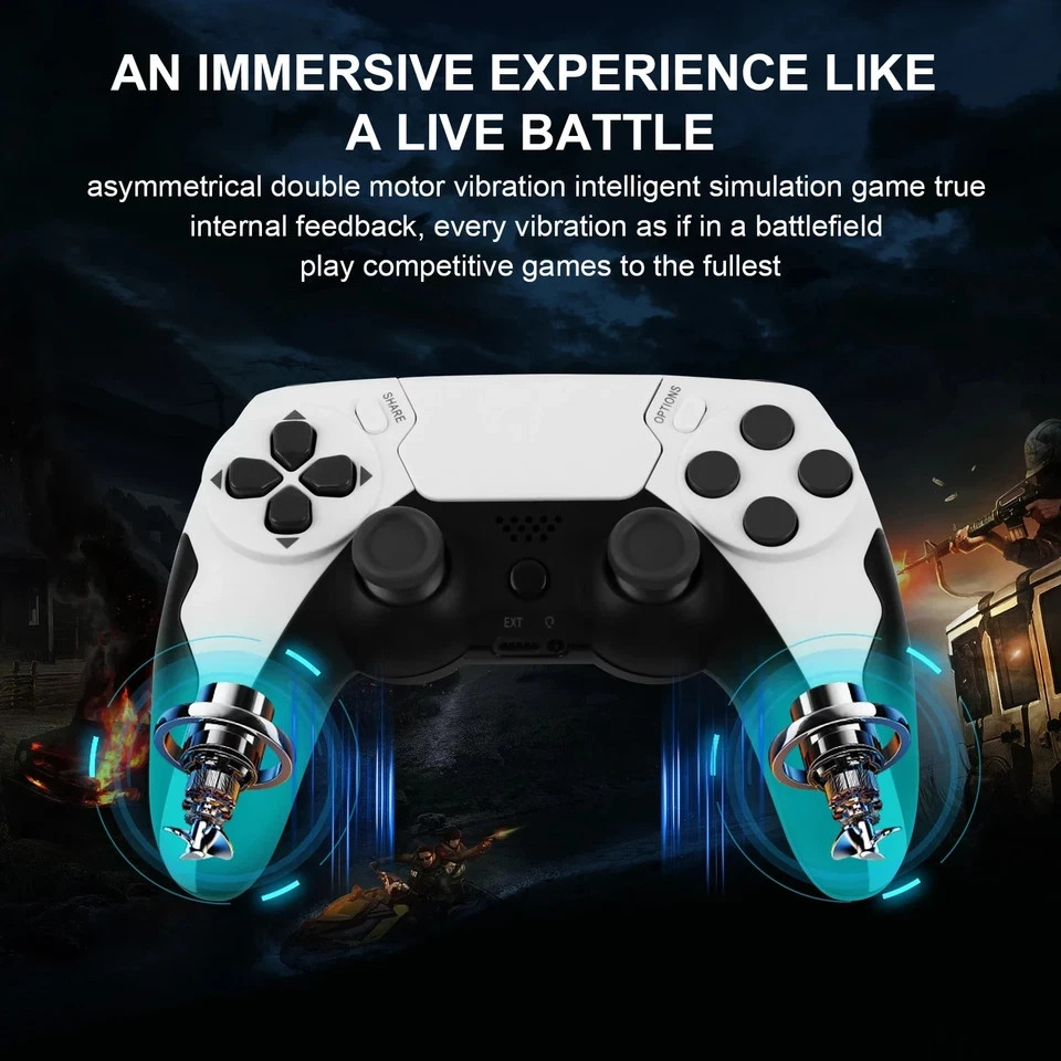 Wireless Controller Compatible with PS4 PS3 PC Bluetooth Gamepad Dual Vibration#