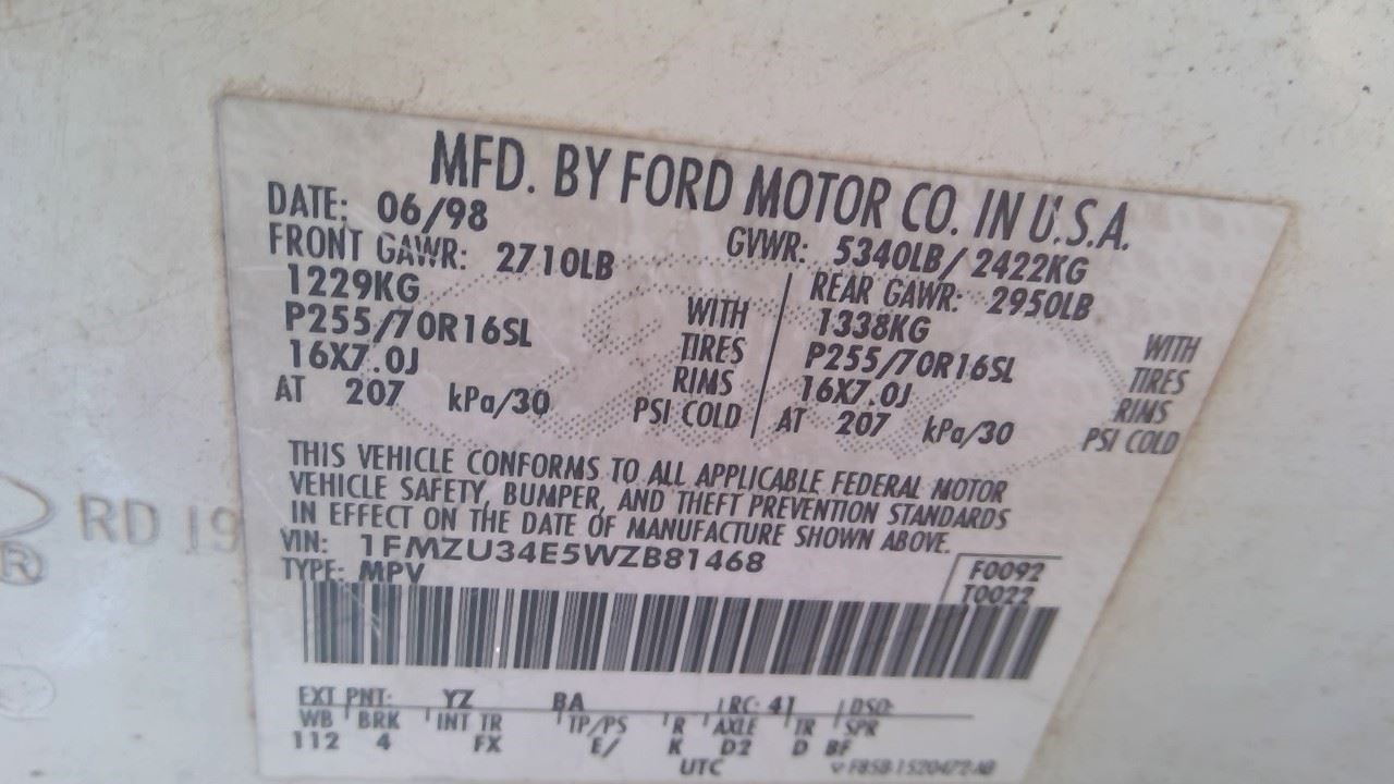 Driver Front Spindle/Knuckle 4 Door Knuckle Fits 98-01 EXPLORER 287912