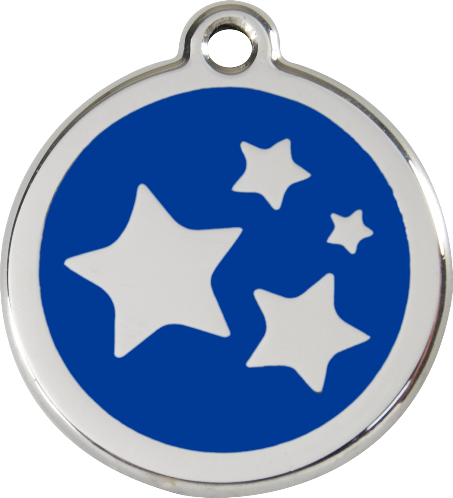 Steel Red Dingo Stars ID Dog Tag Black Purple Blue Green Yellow Orange Red Pink