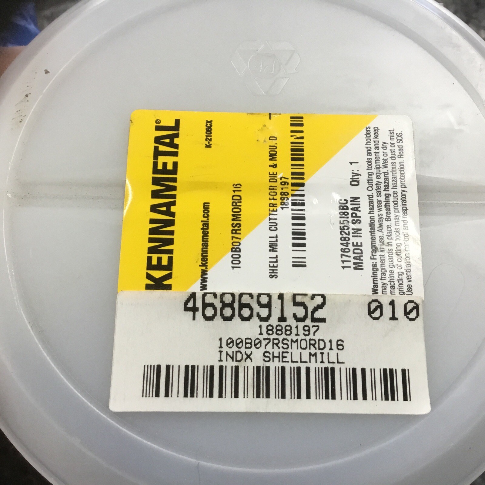 Kennametal 1888197, 100mm Indexable Copy Face Mill, 8mm DOC, 7 Insert Positions