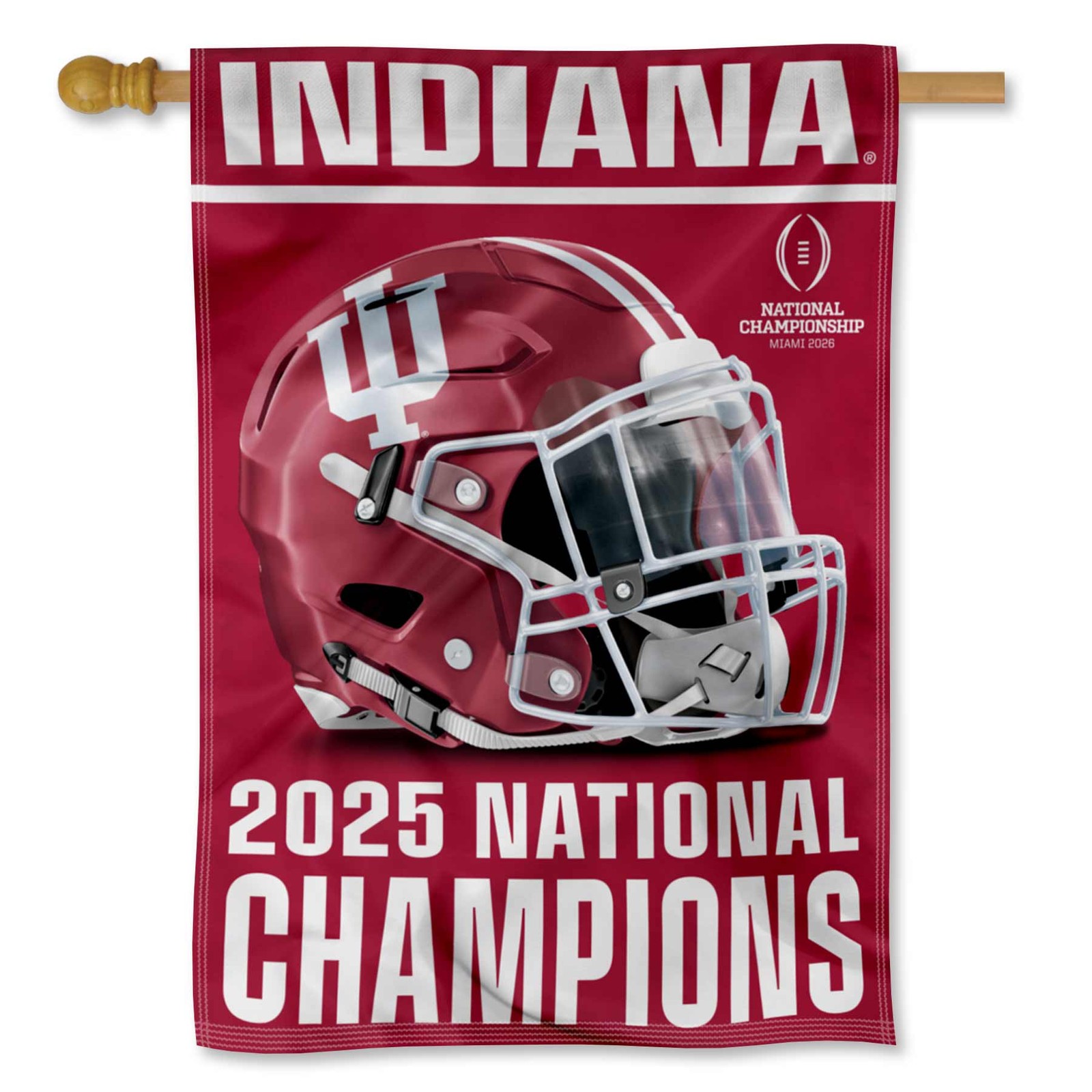 IU Hoosiers 2025 National Champions House Flag Banner