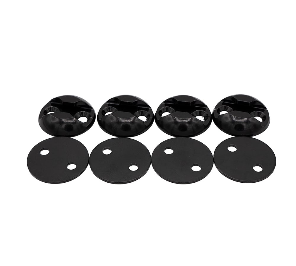 88 Pieces Black Tie Down Kit with 2" Round Anchor Point
