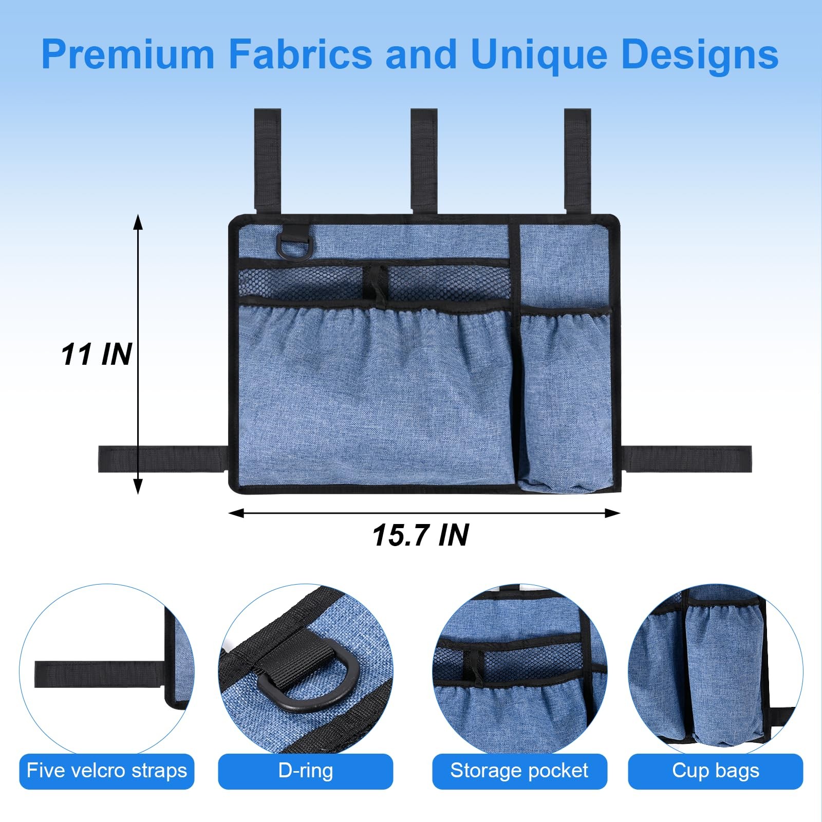 Walker Bag with Cup Holder Premium Walker Basket for Folding Walker Foldabl