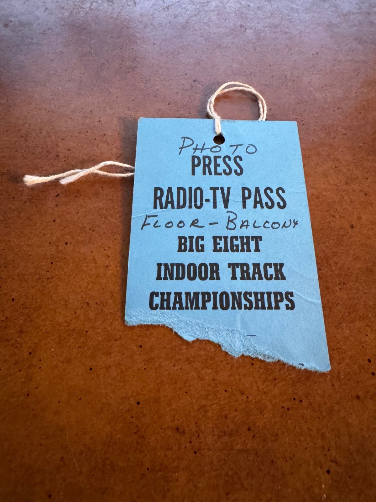 1970s Big Eight Indoor Track Championships Ticket Press Pass Wisconsin Badgers