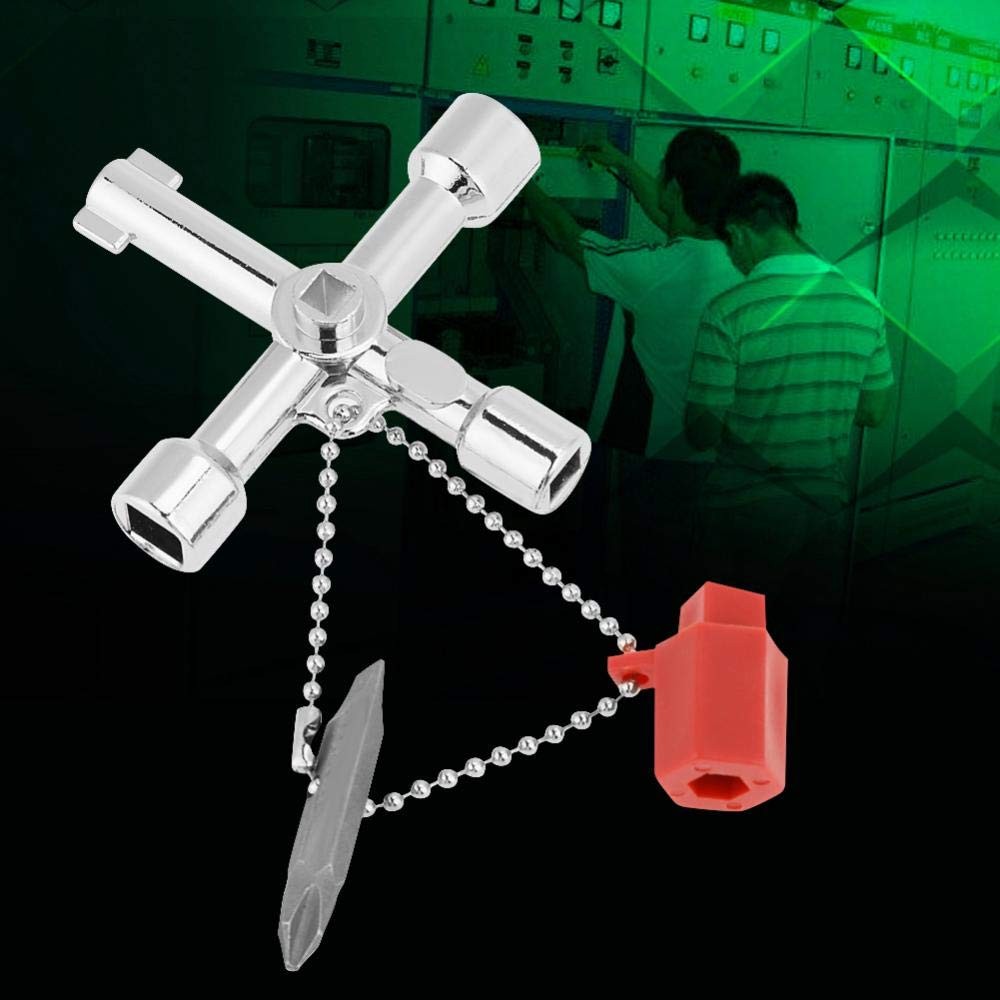 10pcs Universal Intersect Key Multifunctional 4 Way Intersect Key Wrenches fo...