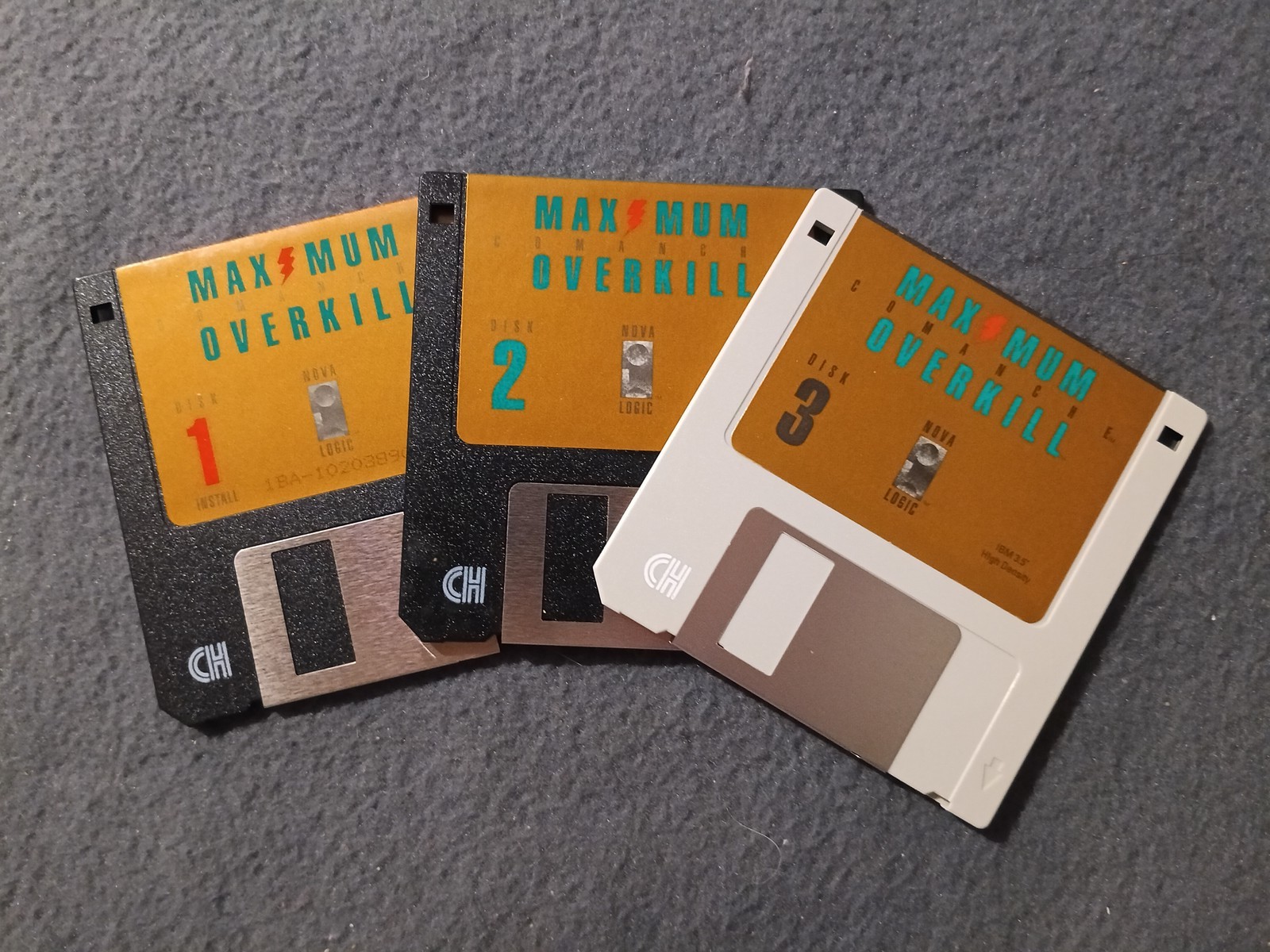 Comanche Maximum Overkill Vintage PC Game 3.5" Floppy Disk Set Nova Logic DOS