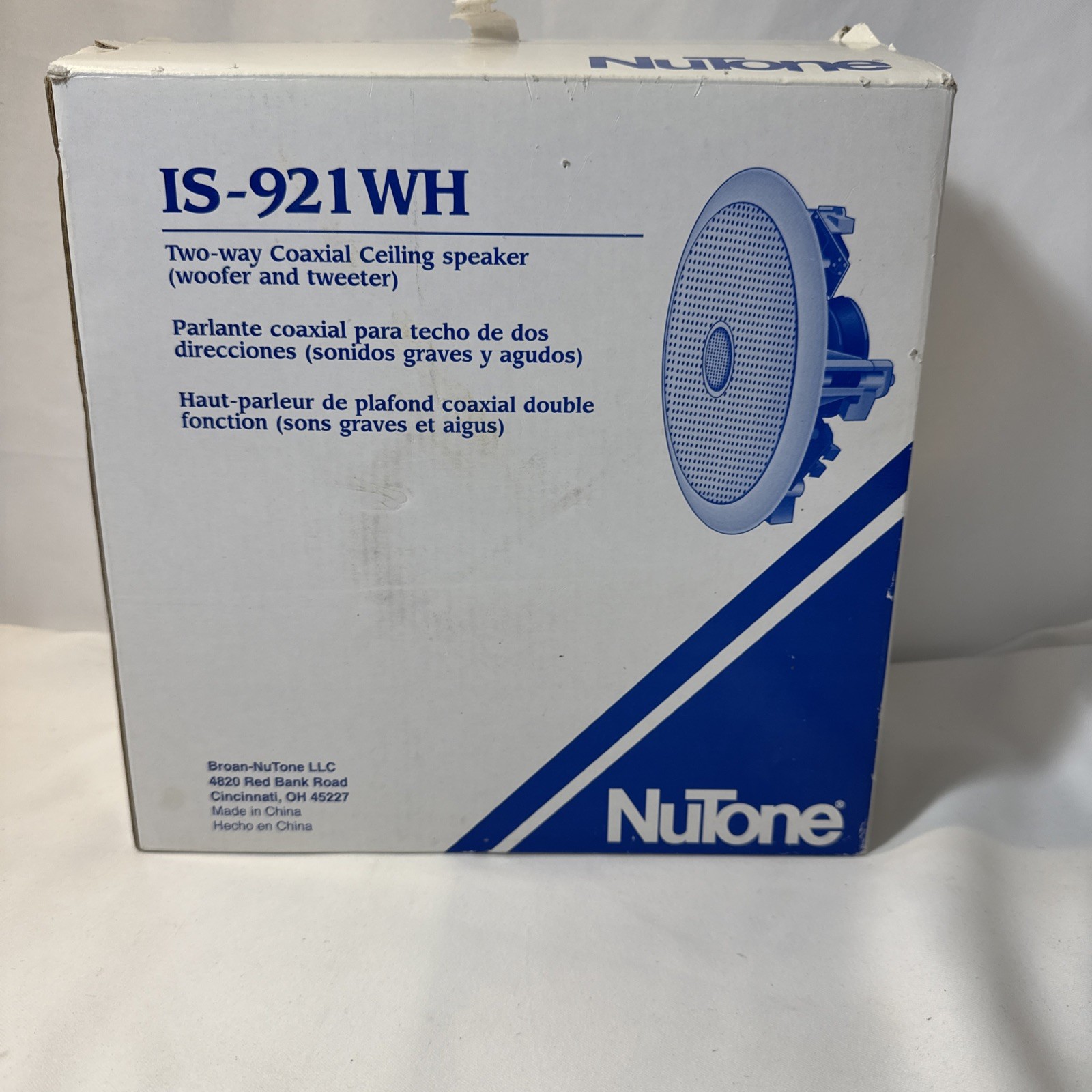 Nutone IS921WH 2 way ceiling speaker