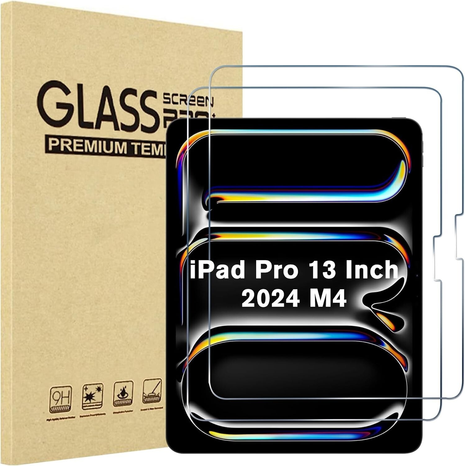 2 PCS For Apple iPad Pro 13-inch (M5/M4) Tempered Glass Screen Protector Saver