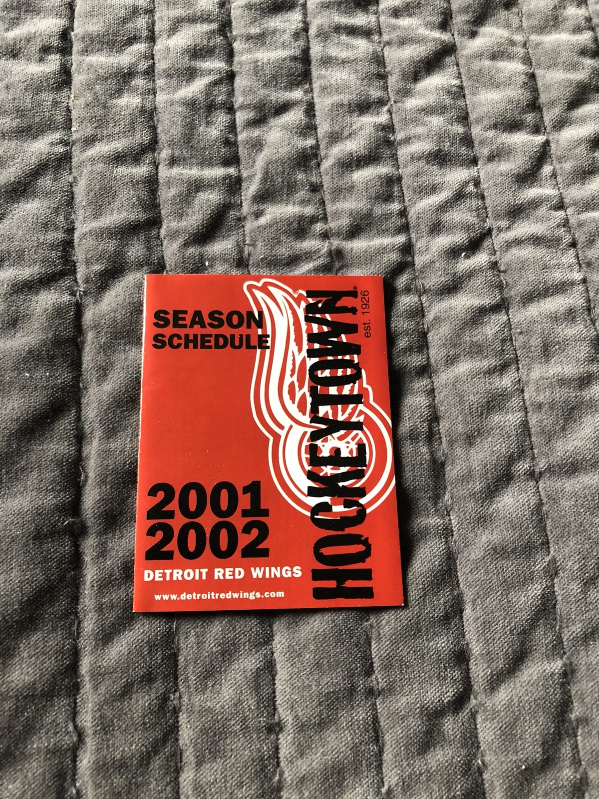 2001-2002 NHL HOCKEY DETROIT RED WINGS GAME POCKET SCHEDULE EX