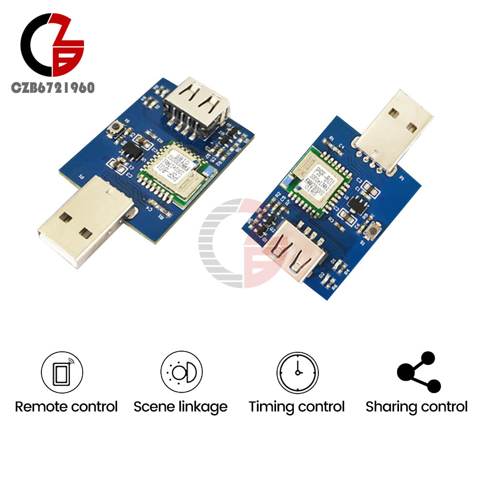 USB DC 5V WiFi Switch Intelligent Timer Switch Module 2.4G Remote Control App