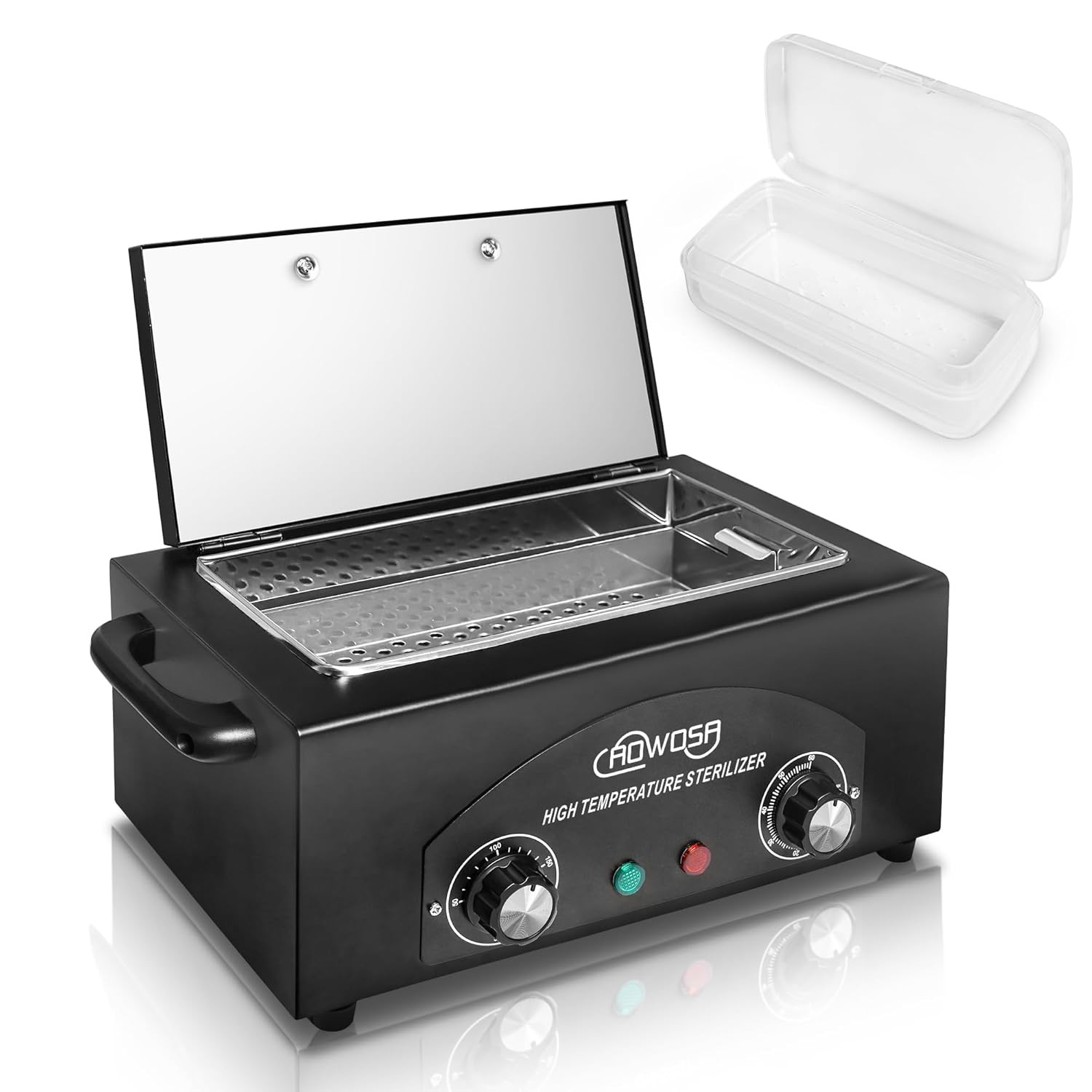 Caja metálica esterilizadora 2L calor seco con temporizador 0-60 min