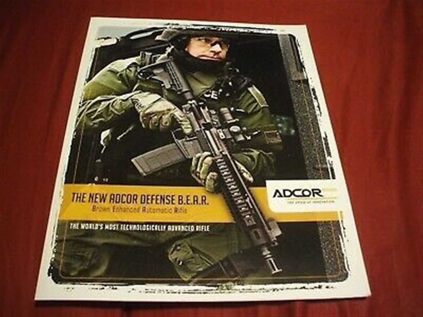 UNDATED ADCOR DEFENSE B.E.A.R. GUN Brochure Catalog - MILITARY, POLICE