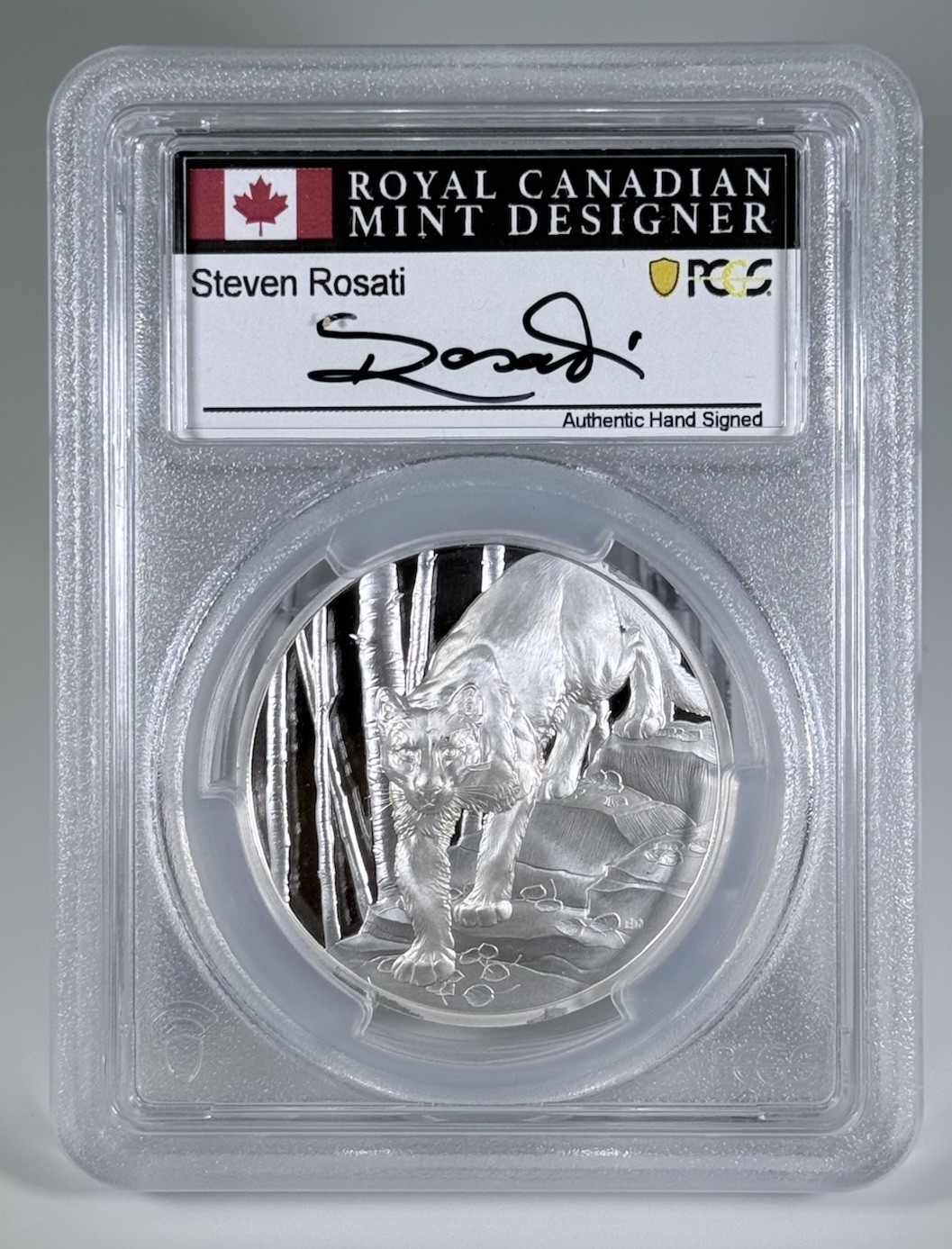 2024 Canada $20 1oz Silver Great Hunters Cougar UHR PCGS PR70 DCAM FDOI Rosati