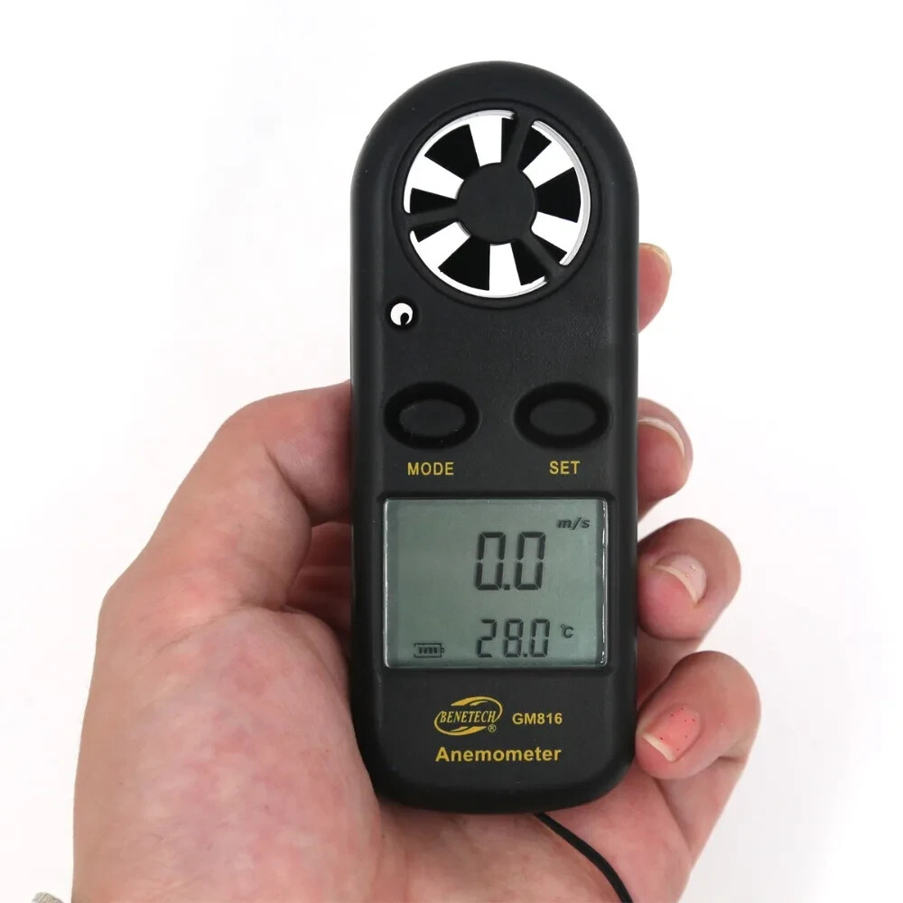 HANDHELD ANEMOMETER /THERMOMETER BACKPACKERING/MOUNTAINEERING WIND SPEED GUAGE!!