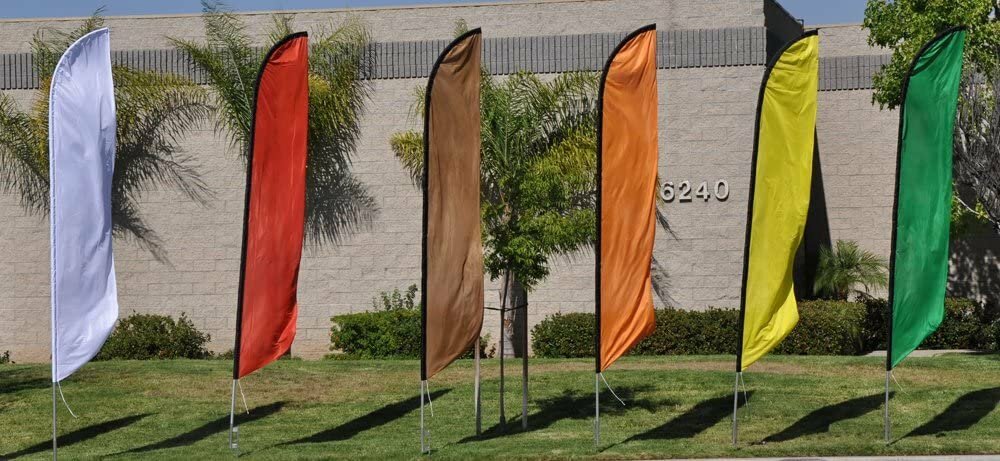 Solid Black Feather Banner Swooper Flag - NO WIND REQUIRED - Replacement FLAG...