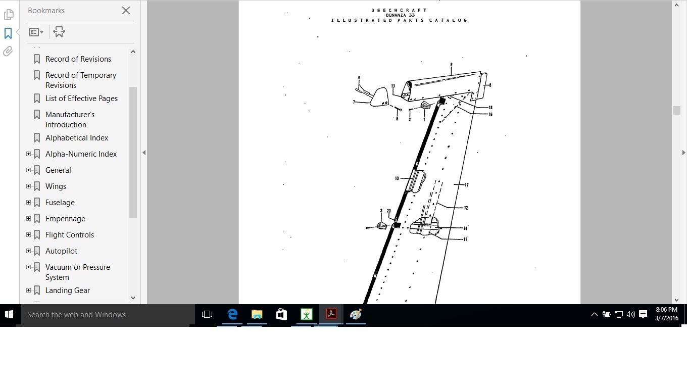 Beechcraft 33 bonanza n debonair service maintenance parts library + engine O/H